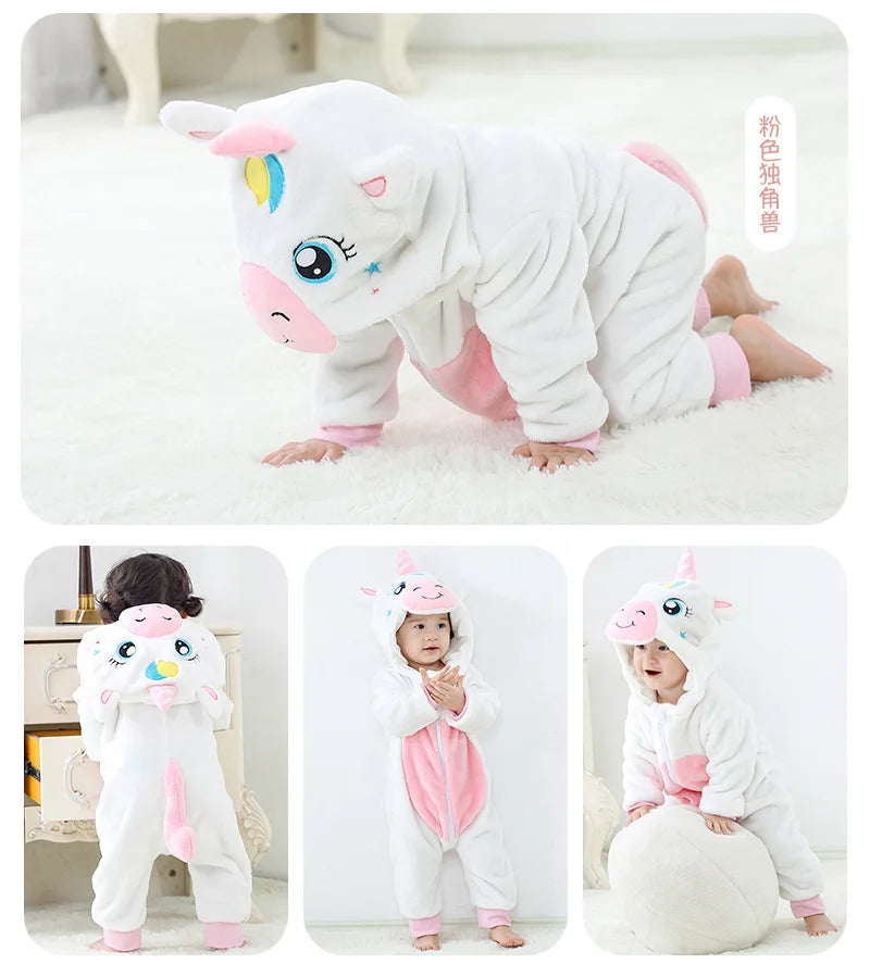 Kids Animal Onesie Pyjamas for Warm Winter Nights & Cozy Playtime