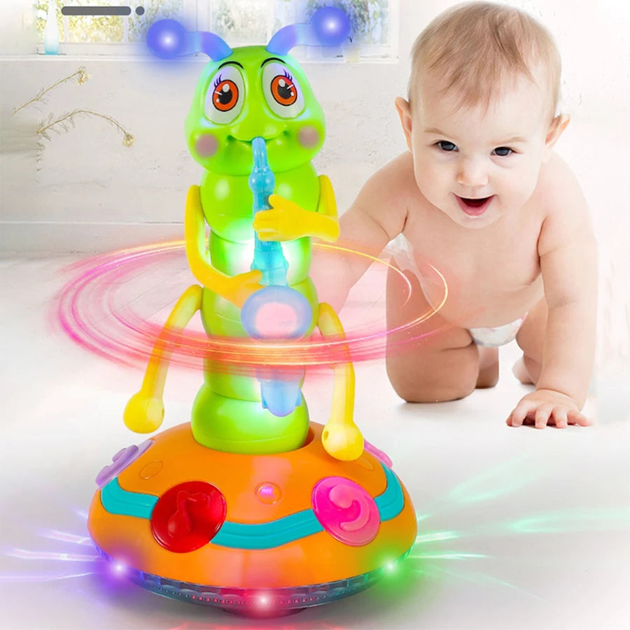 Dancing Caterpillar Saxophone Toy with Lights and Music