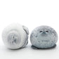 Blob Seal Plush Pillow - Soft Round Stuffed Seal Toy for Kids