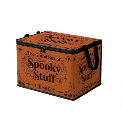 Halloween Storage Box - Spooky Stuff Organiser Bin with Lid