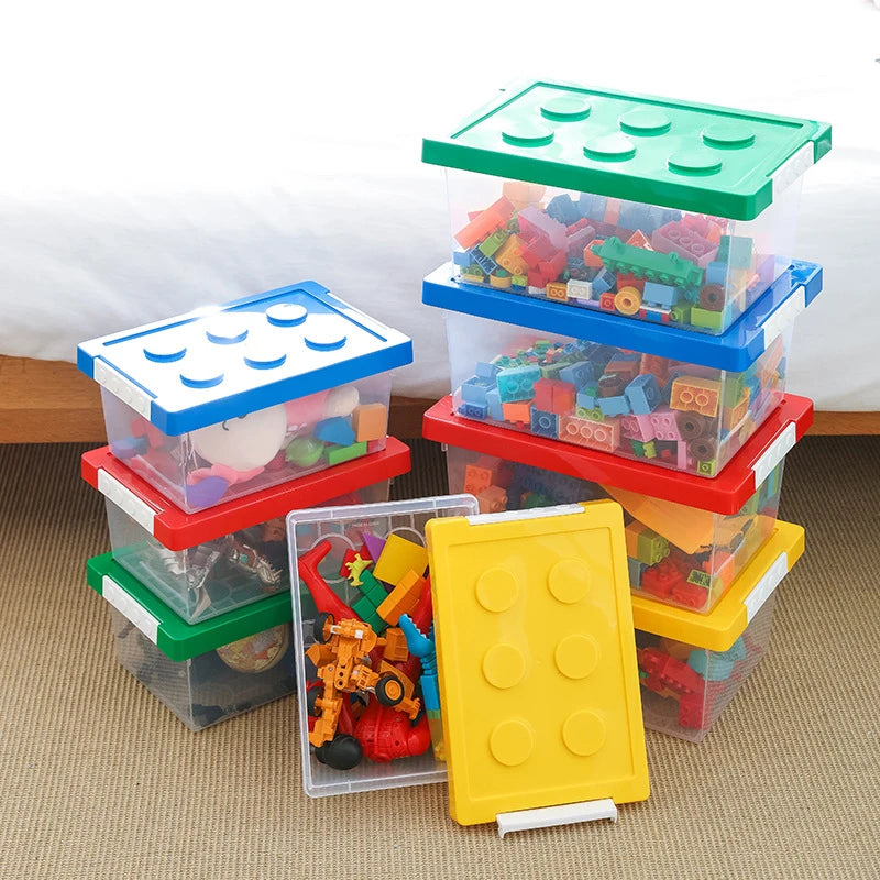 Colorful Stackable Building Block Storage Boxes