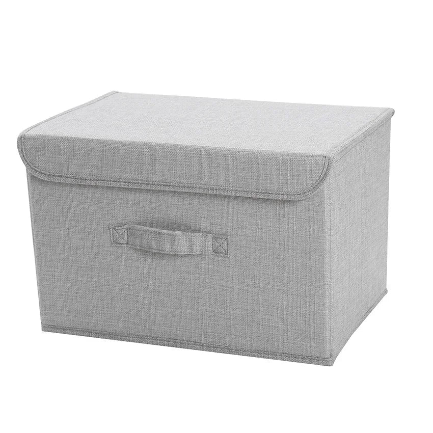 Fabric Organizer Bin with Lid for Home Storage
