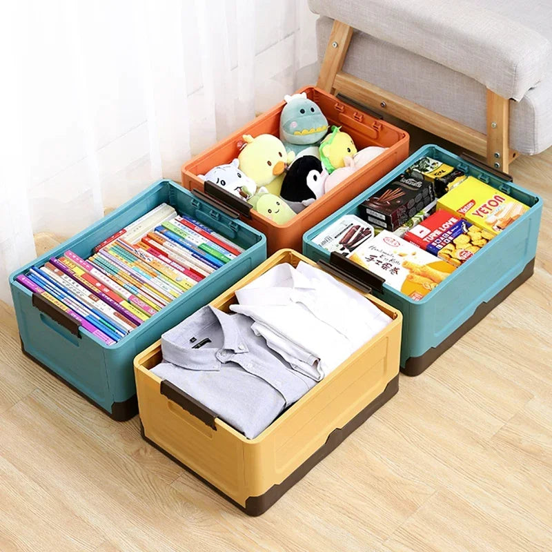 Colorful Foldable Storage Crates with Lids