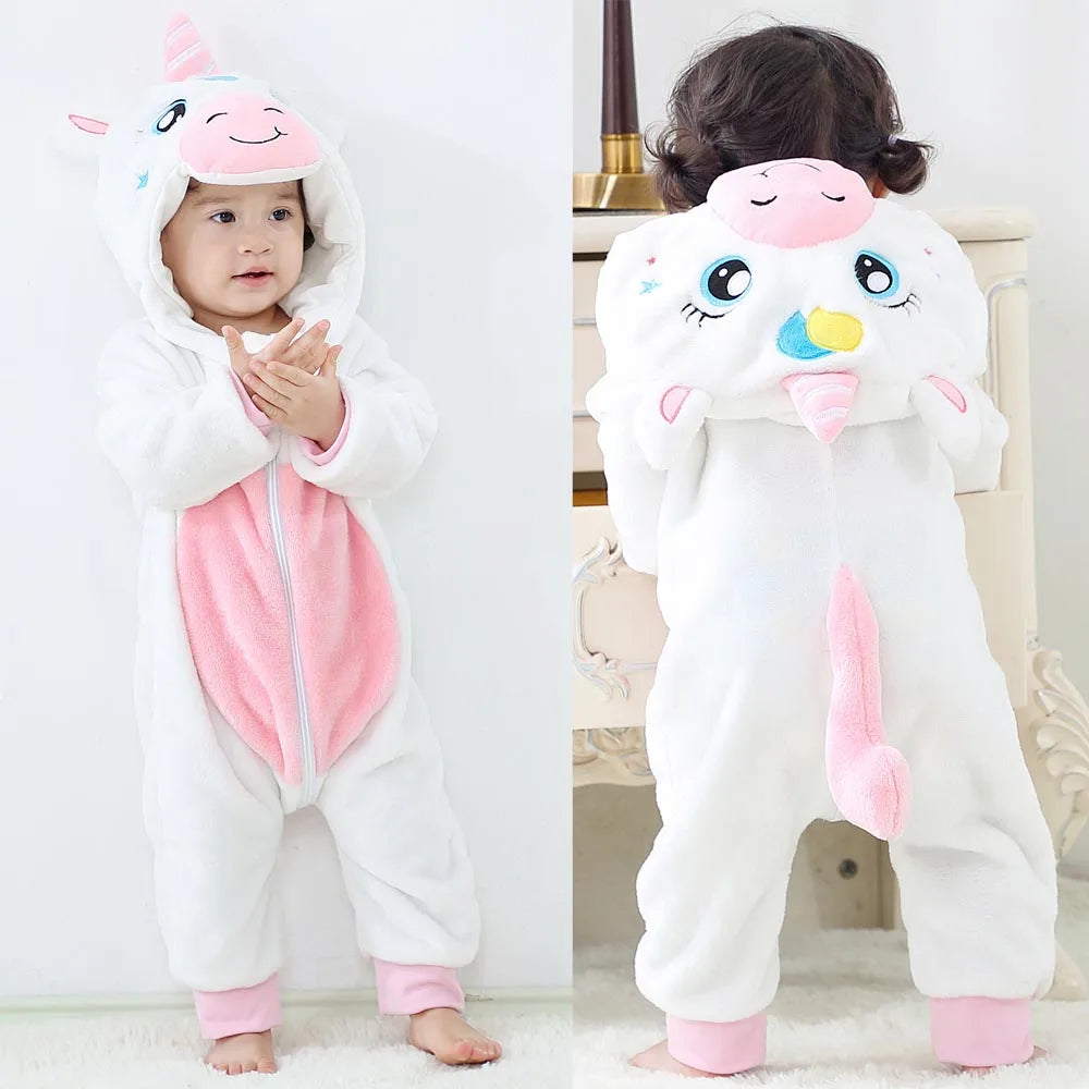 Kids Animal Onesie Pyjamas for Warm Winter Nights & Cozy Playtime