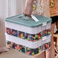 Stackable Kids Building Block Storage Box with 1–3 Layers and Play Lid