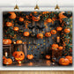 Pumpkin Halloween Backdrop - Autumn Party Banner for Photos & Decor