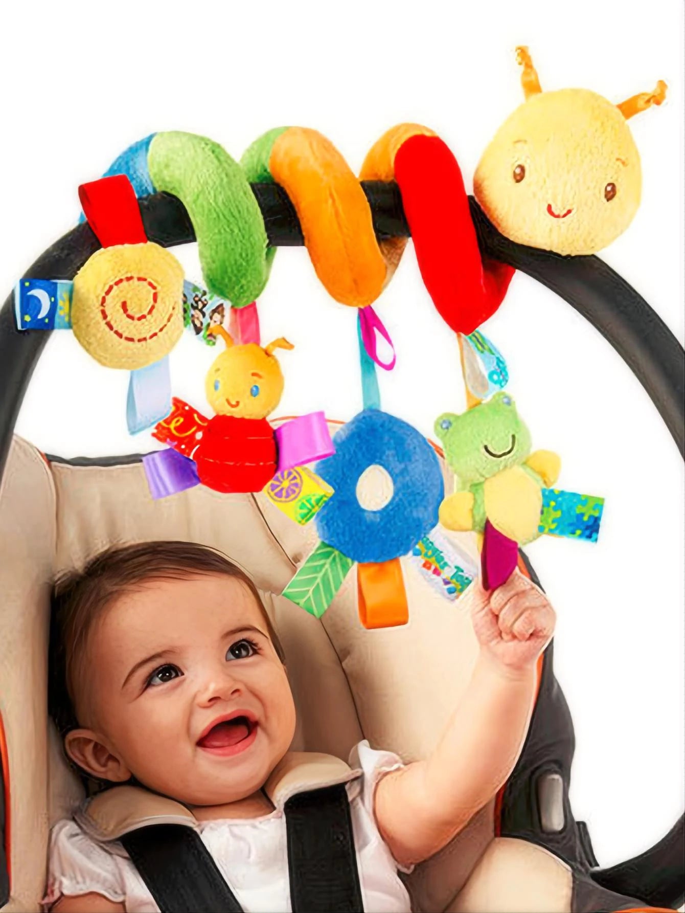 Colorful Hanging Baby Spiral Toy for Car Seat and Crib