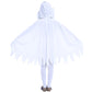 Kids Glow Ghost Costume - White Halloween Cape Outfit with Hood