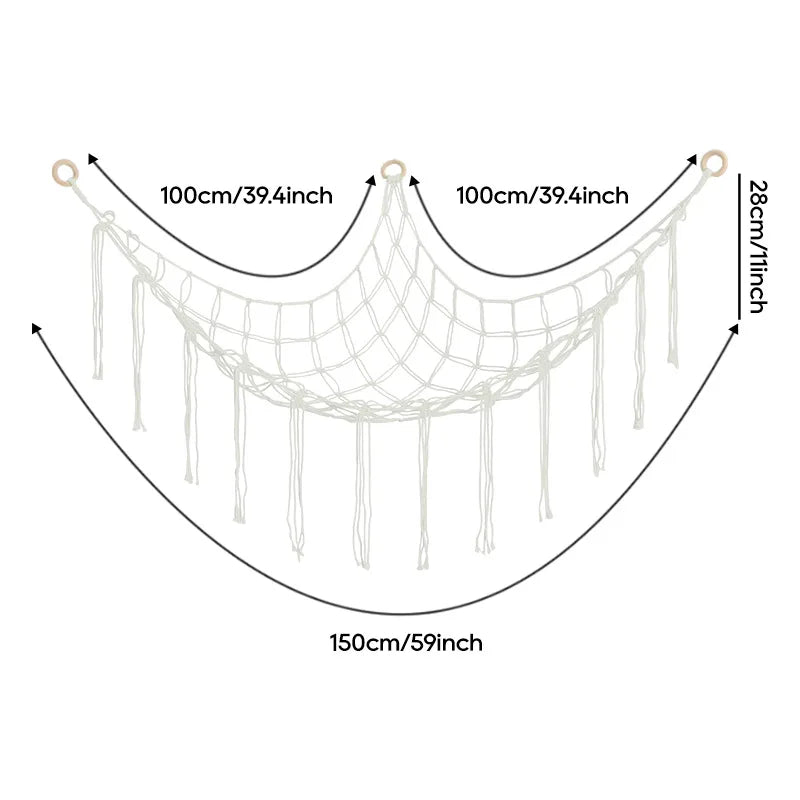 Corner Toy Hammock Net for Stuffed Animals