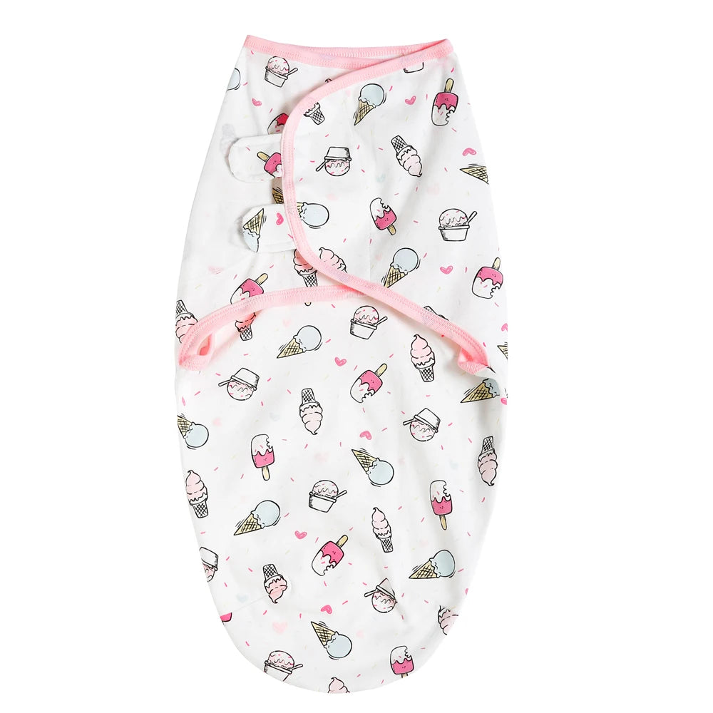 100% Cotton Newborn Swaddle Wrap for Calm, Cozy Sleep