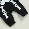 Skeleton Print Baby/Infant Jumpsuit with Hat