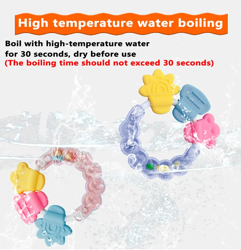 Fruit Silicone Baby Teether Toy Set