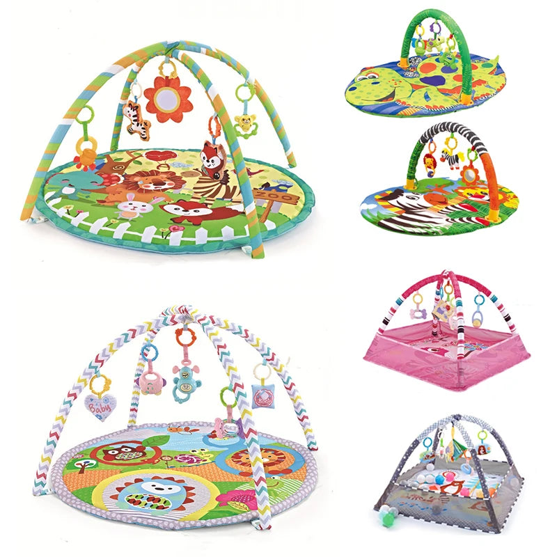 Deluxe Baby Play Gym with Hanging Toys and Soft Activity Mat