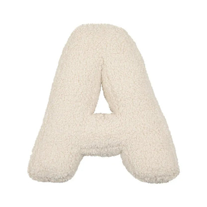 Lambswool Alphabet Pillows – Soft Plush Letter Cushion for Nursery and Playrooms