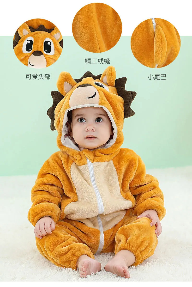 Kids Animal Onesie Pyjamas for Warm Winter Nights & Cozy Playtime