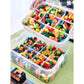 Stackable Kids Building Block Storage Box with 1–3 Layers and Play Lid