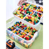 Stackable Kids Building Block Storage Box with 1–3 Layers and Play Lid