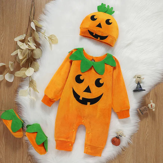 Pumpkin Crew Neck Baby/Infant Romper