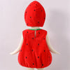 Baby Strawberry Costume - Sleeveless Fruit Romper Outfit with Hat