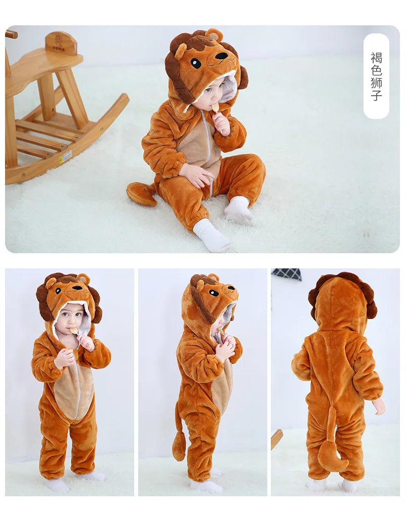 Kids Animal Onesie Pyjamas for Warm Winter Nights & Cozy Playtime