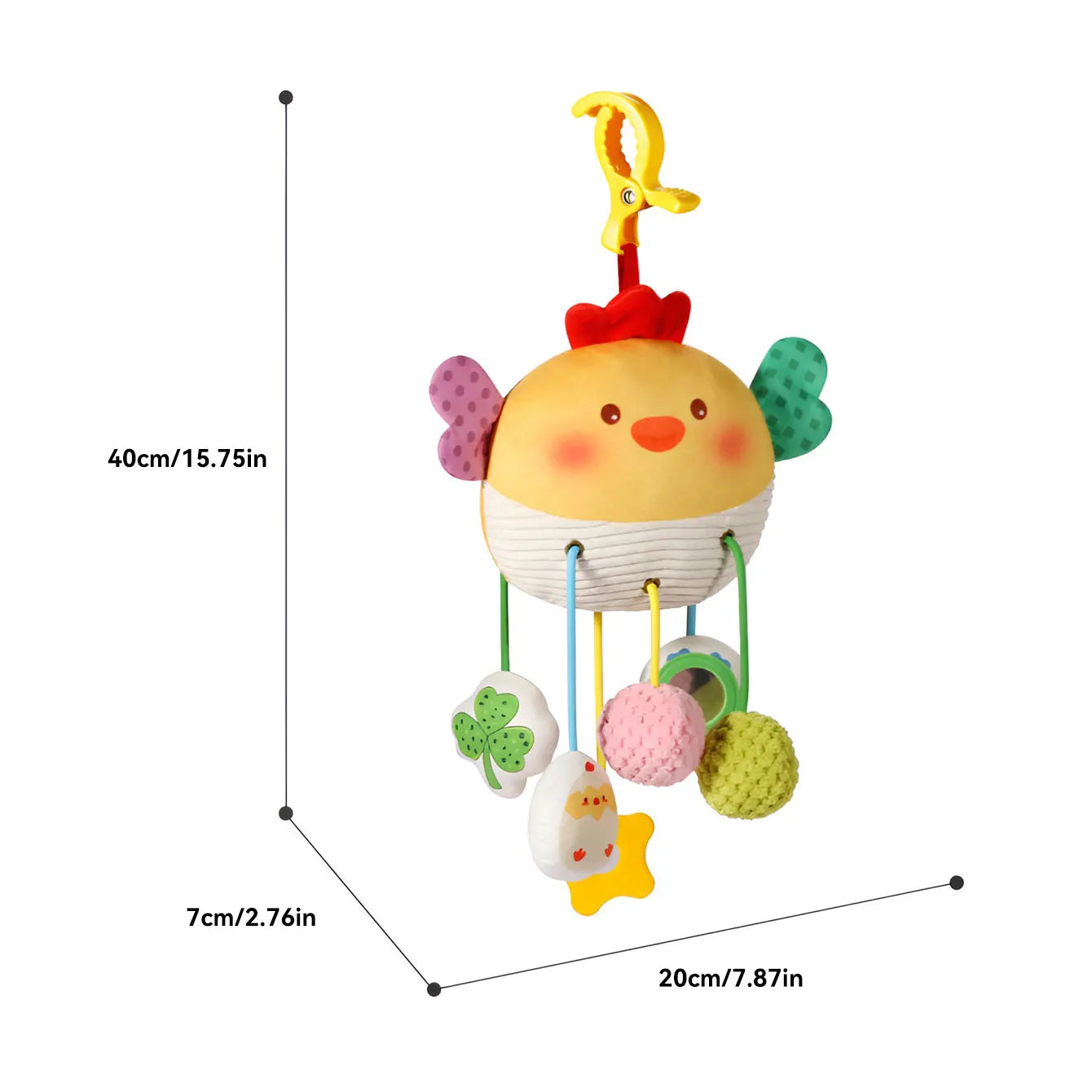 Hanging Baby Crib Toy Plush Bedbell with Pull String and Rattles
