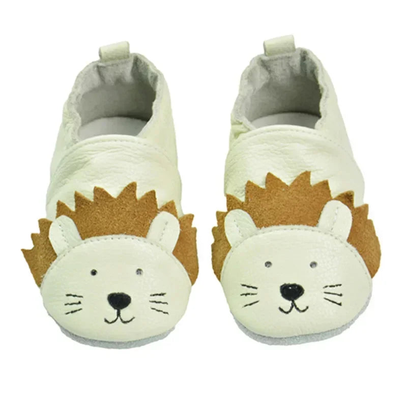 WildStep Leather Baby Moccasins | Animal Soft Sole First Walker Shoes 0-24M