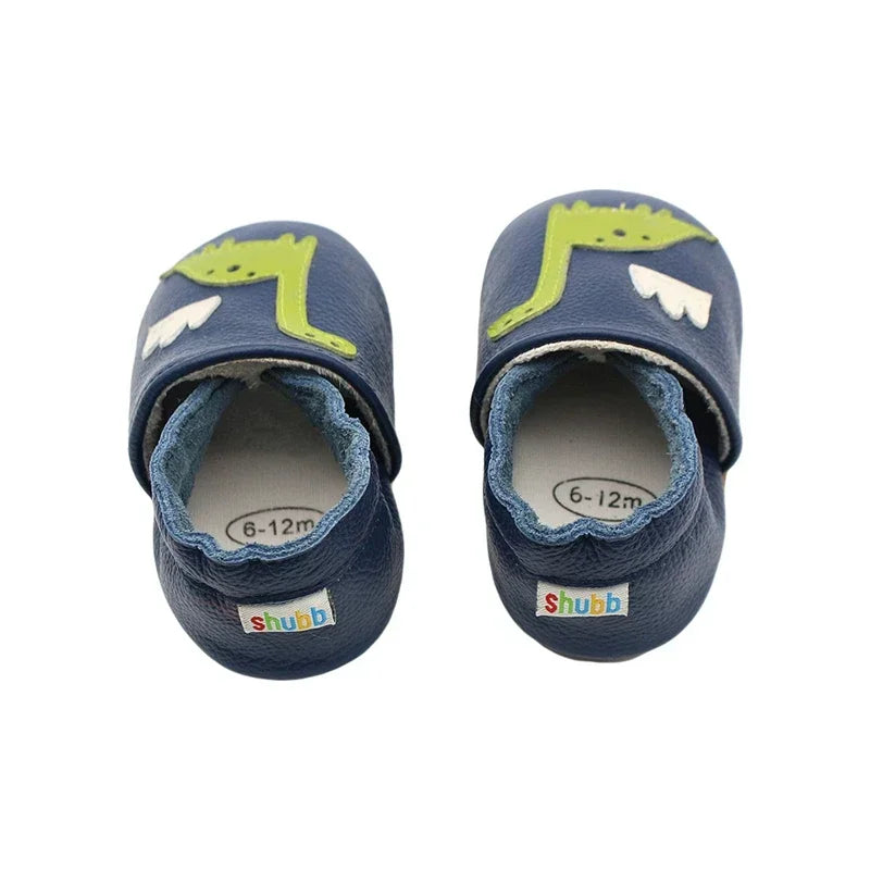 WildStep Leather Baby Moccasins | Animal Soft Sole First Walker Shoes 0-24M