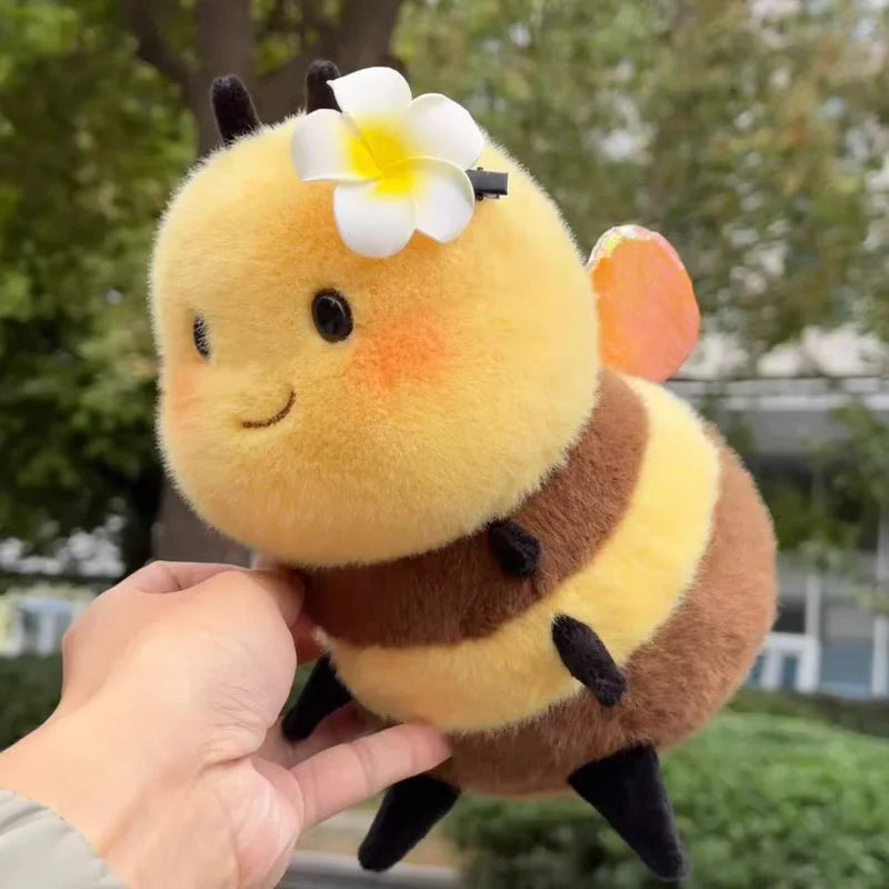 Honey Bee Plush Toy - 20cm Soft Kawaii Stuffed Animal for Kids & Nursery Gifts