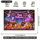 Happy Halloween Backdrop Banner - Pumpkin Ghost Party Photo Background