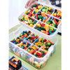 Stackable Kids Building Block Storage Box with 1–3 Layers and Play Lid