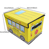 Collapsible School Bus Storage Box – 24L Fabric Organizer