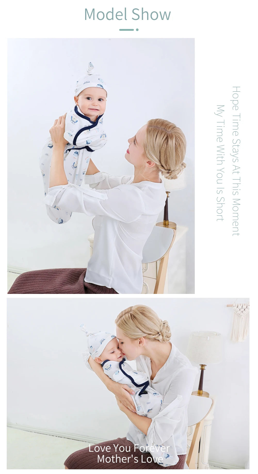 100% Cotton Newborn Swaddle Wrap for Calm, Cozy Sleep