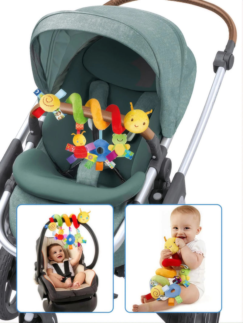 Colorful Hanging Baby Spiral Toy for Car Seat and Crib