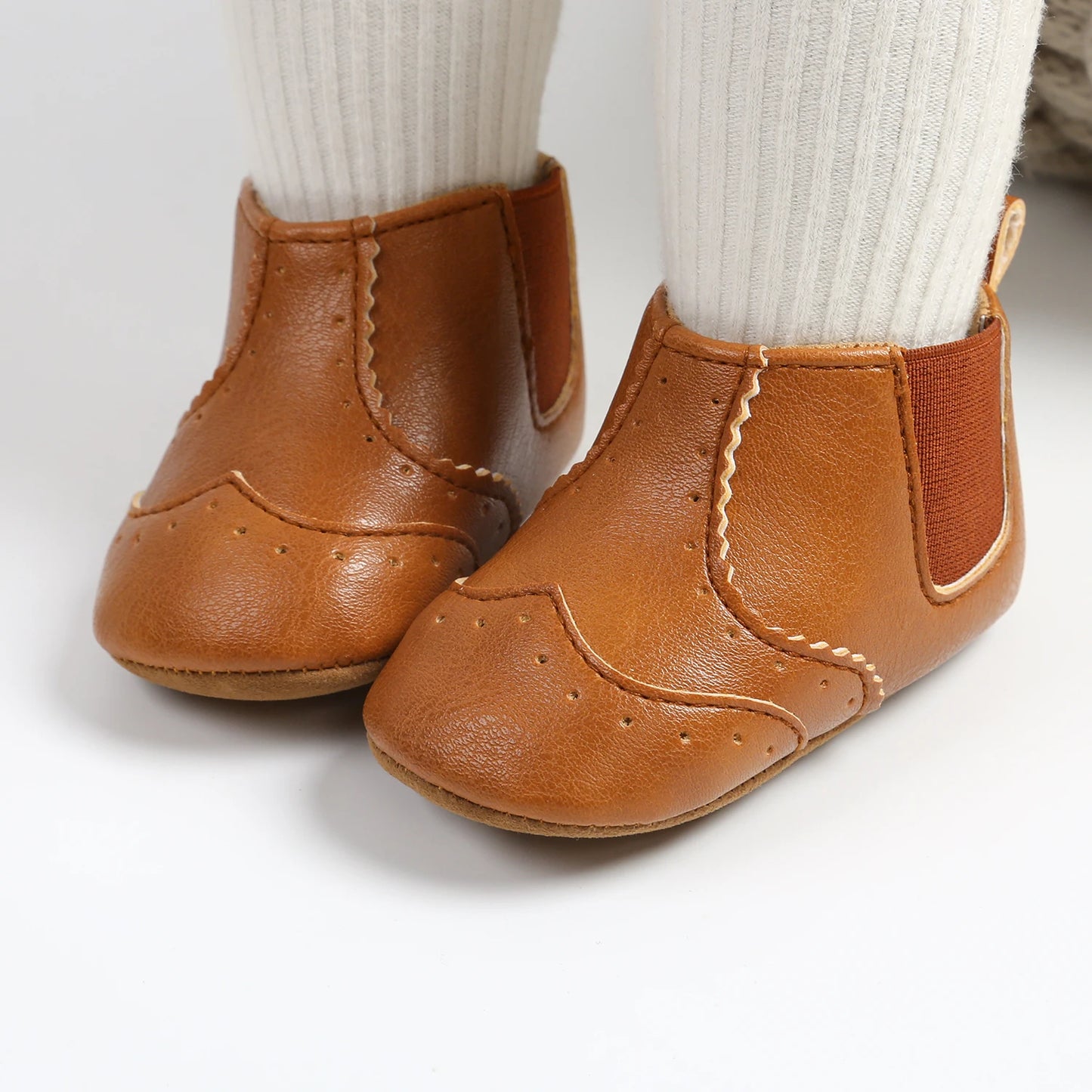 LittleStep Vintage Baby Booties | Warm Anti-Slip Soft Sole Infant Shoes 0-18M