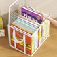 Clear Book Storage Box with Handles