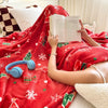 Christmas Flannel Blanket Soft Cozy Holiday Throw
