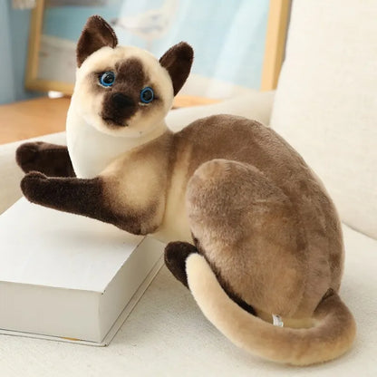Cat Plush Toy - Soft Realistic Stuffed Cat for Kids & Nursery Decor