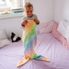 Glow Mermaid Tail Blanket - Soft Wearable Fleece Blanket for Kids