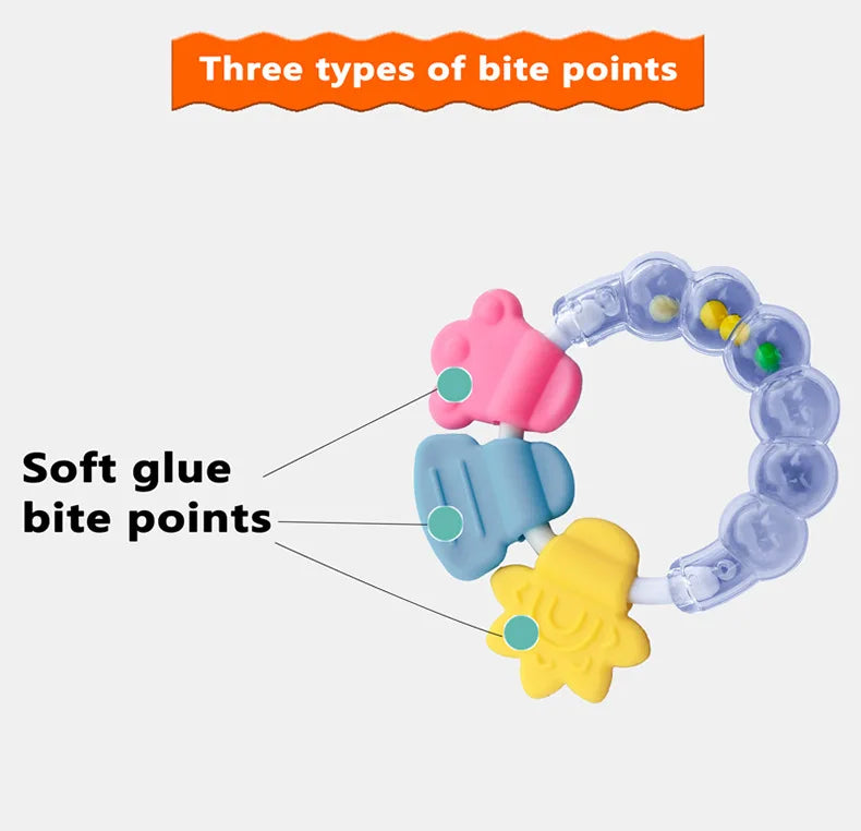 Fruit Silicone Baby Teether Toy Set