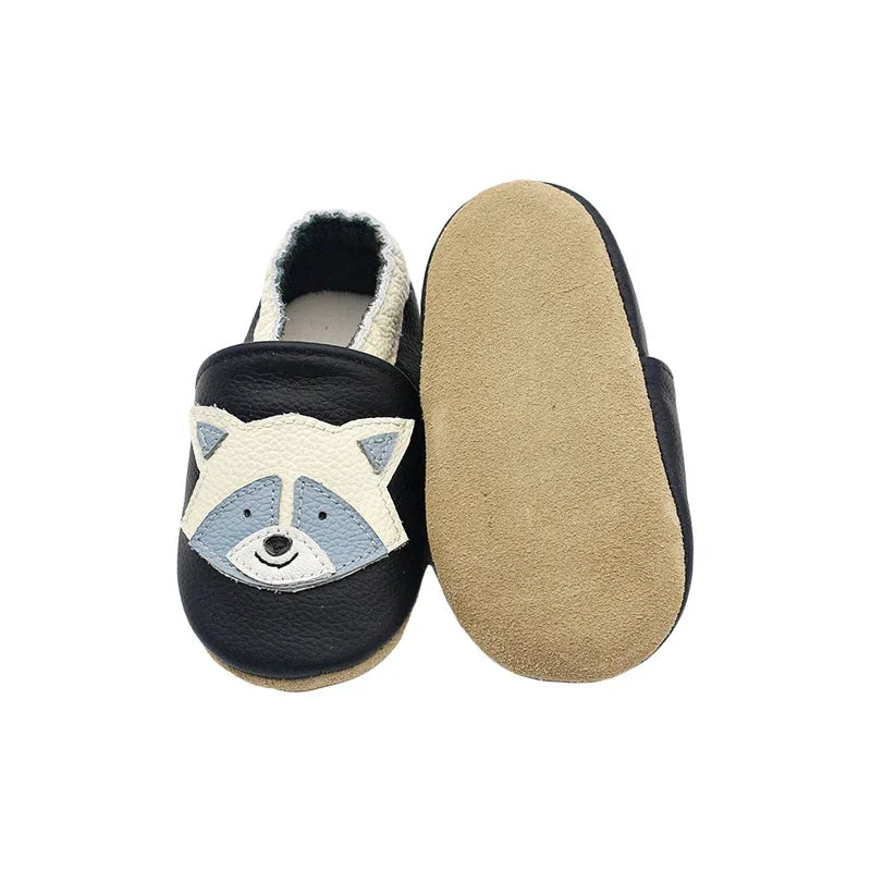 WildStep Leather Baby Moccasins | Animal Soft Sole First Walker Shoes 0-24M