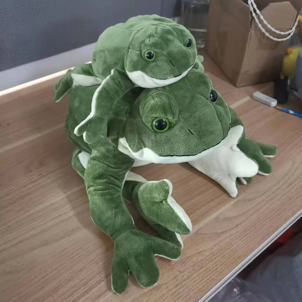 Frog Plush Toy - Soft Green Stuffed Animal for Kids