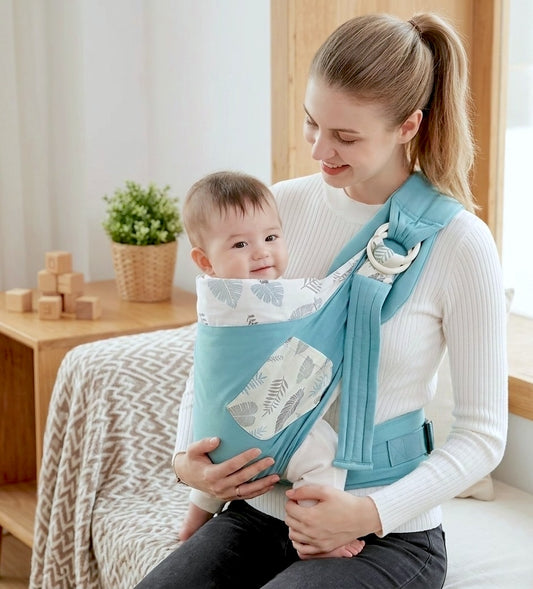 Adjustable Baby Wrap Carrier & Nursing Cover – Soft Breathable Sling (0–36 Months)