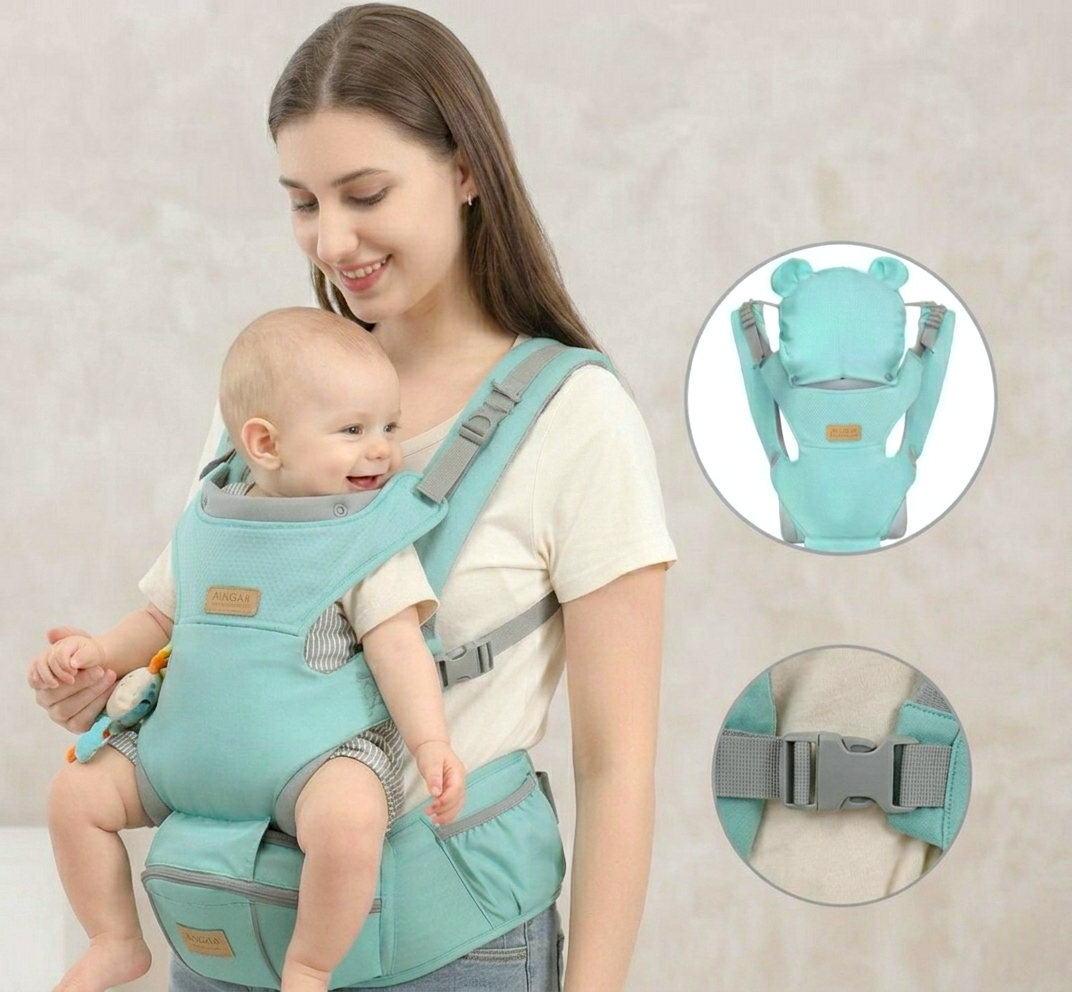 Baby Hipseat Carrier with Hood – Adjustable Infant & Toddler Support