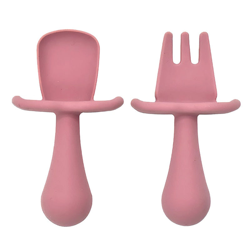 Mini Silicone Baby Spoon & Fork