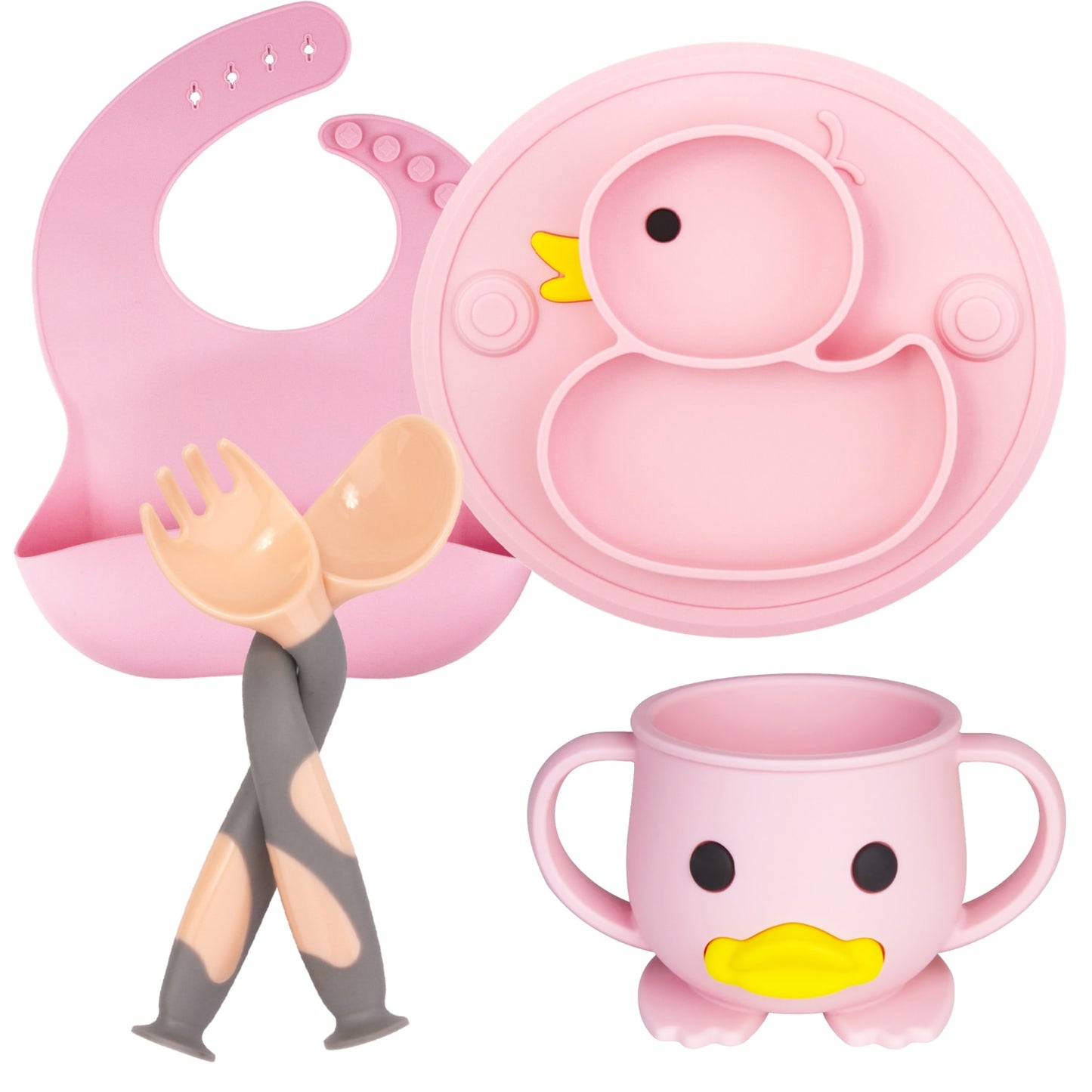 Cute Duck Silicone Tableware