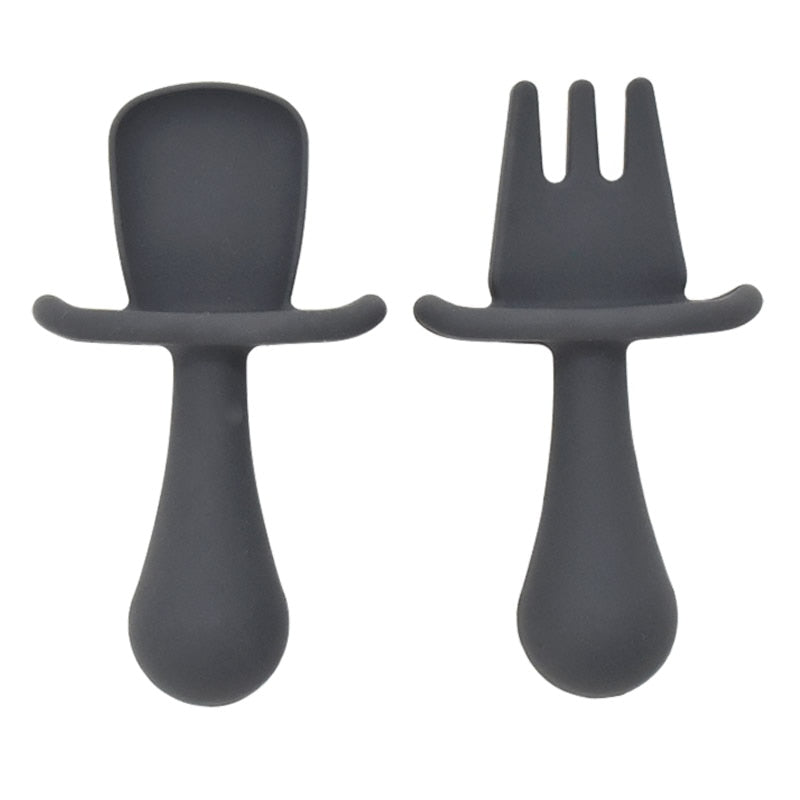Mini Silicone Baby Spoon & Fork