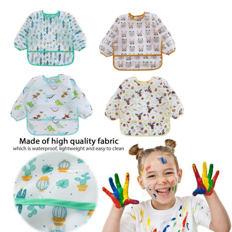 Waterproof Long Sleeve Apron for Babies/Kids
