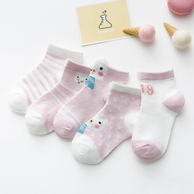 Cute Baby Socks (5 Pairs)