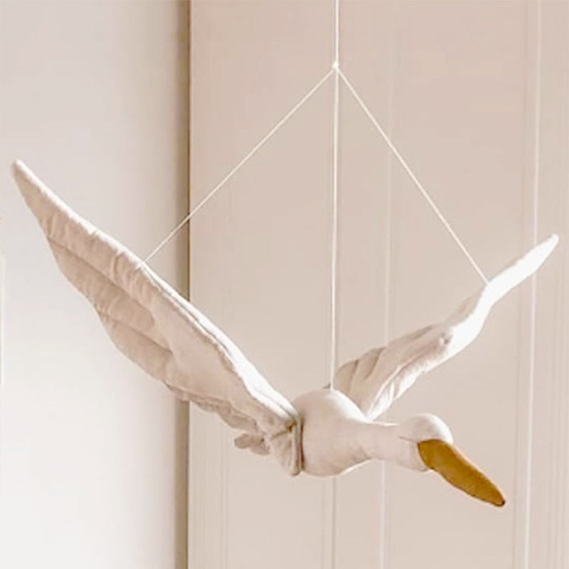 Hanging Swan Plush Decor
