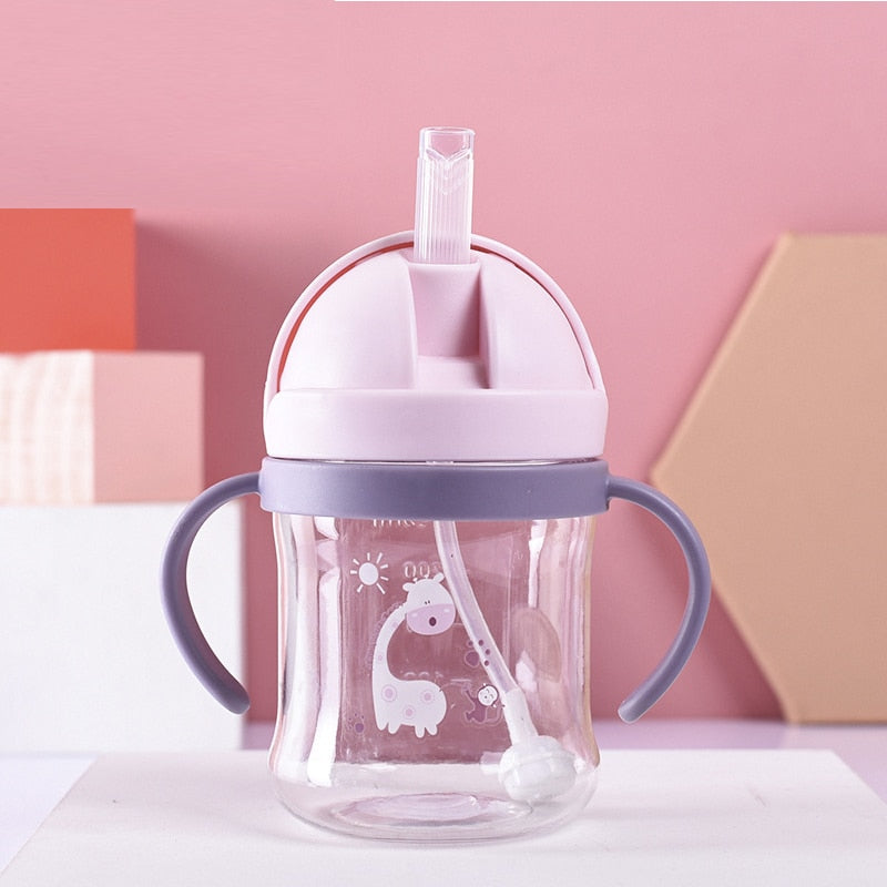 Cute Animal Feeding Bottle With Straw